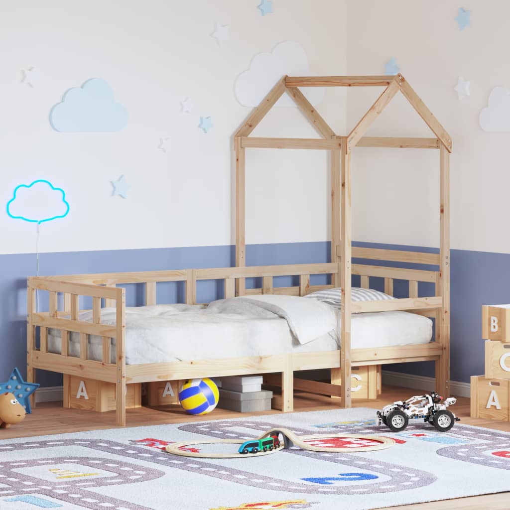 Daybed with Roof 80x200cm Solid Wood