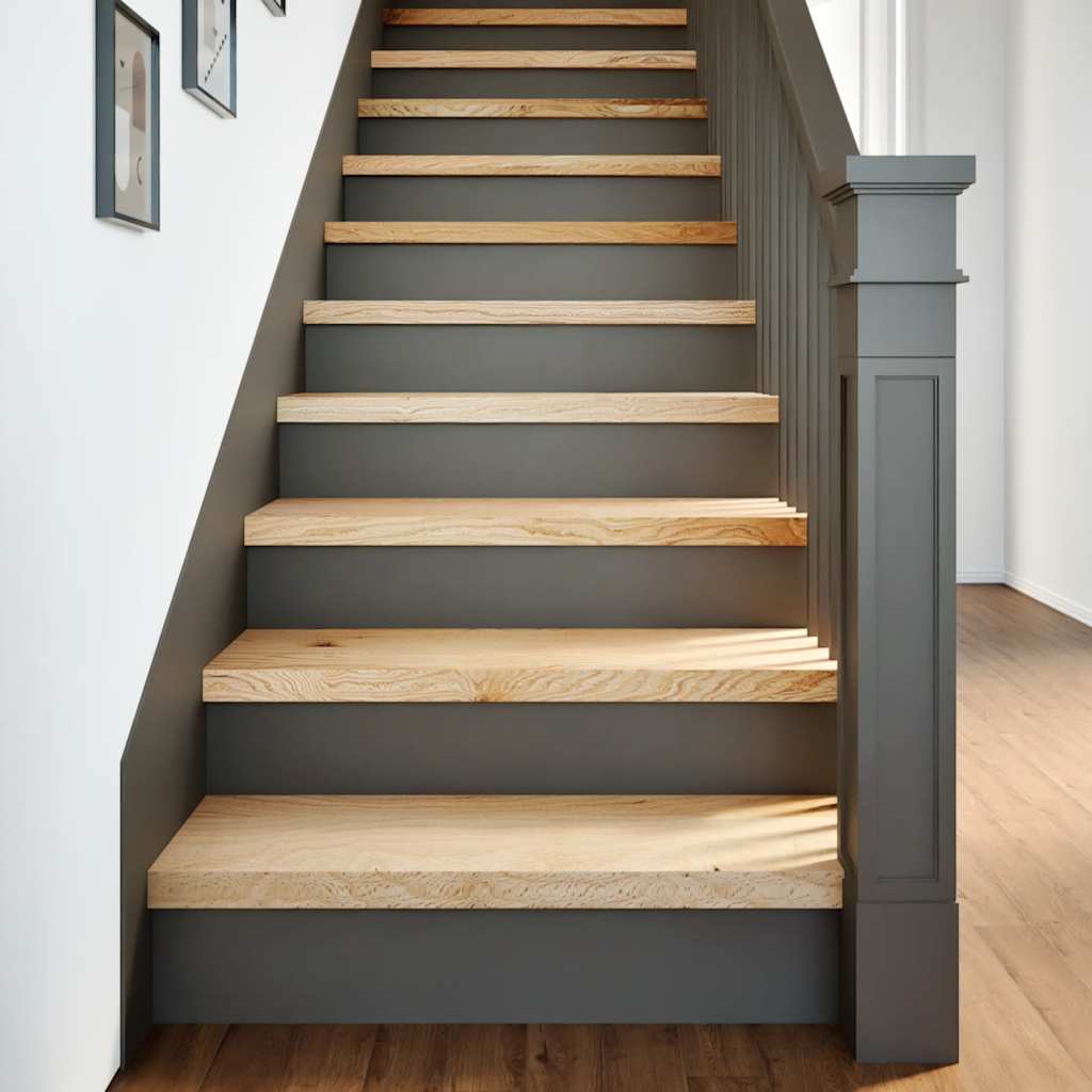 Stair Treads 4 Pieces Untreated 70x25x2 cm Solid Wood Oak