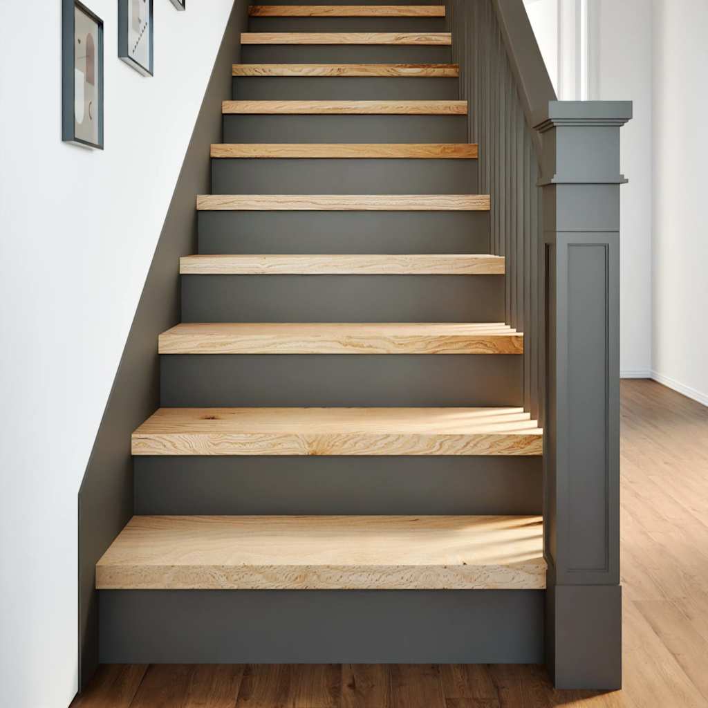 Stair Treads 16 Pieces Untreated 70x25x2 cm Solid Wood Oak