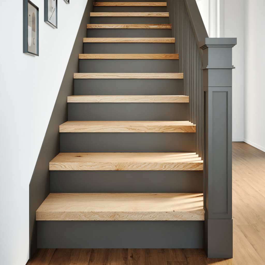 Stair Treads 16 Pieces Untreated 70x30x2 cm Solid Wood Oak