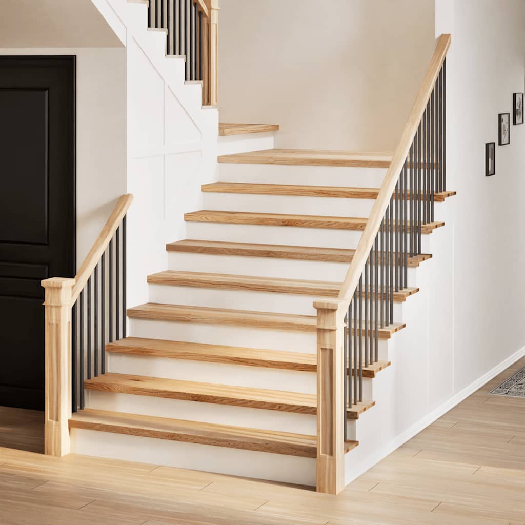 Stair Treads 16 Pieces Untreated 120x30x2 cm Solid Wood Oak