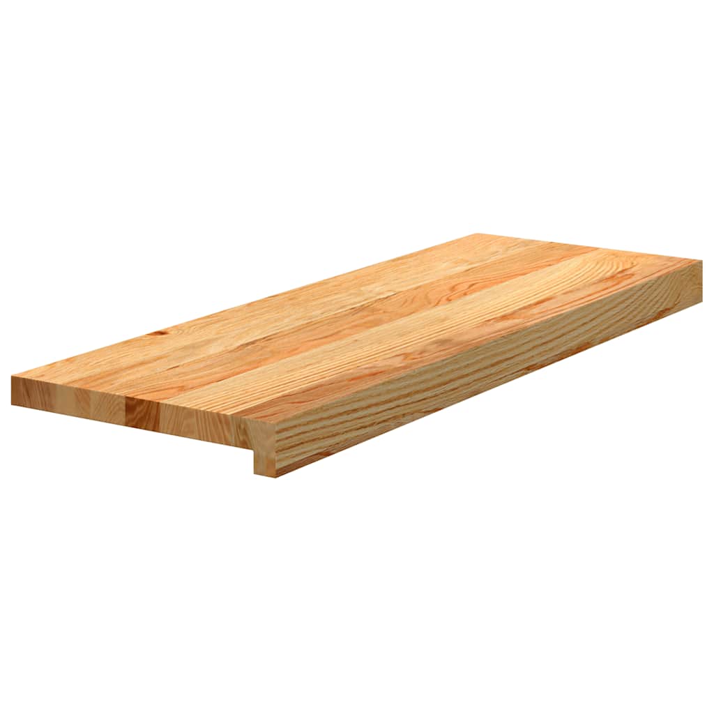 Stair Treads 12 Pieces Light Brown 70x30x2 cm Solid Wood Oak