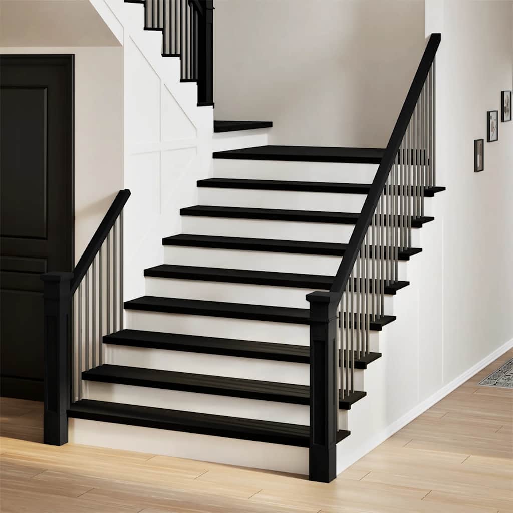 Stair Treads 4 pcs Dark Brown 120x30x2 cm Solid Wood Oak