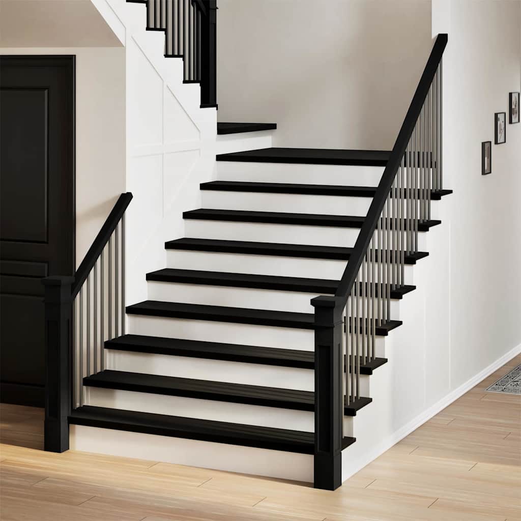 Stair Treads 12 pcs Dark Brown 110x25x2 cm Solid Wood Oak