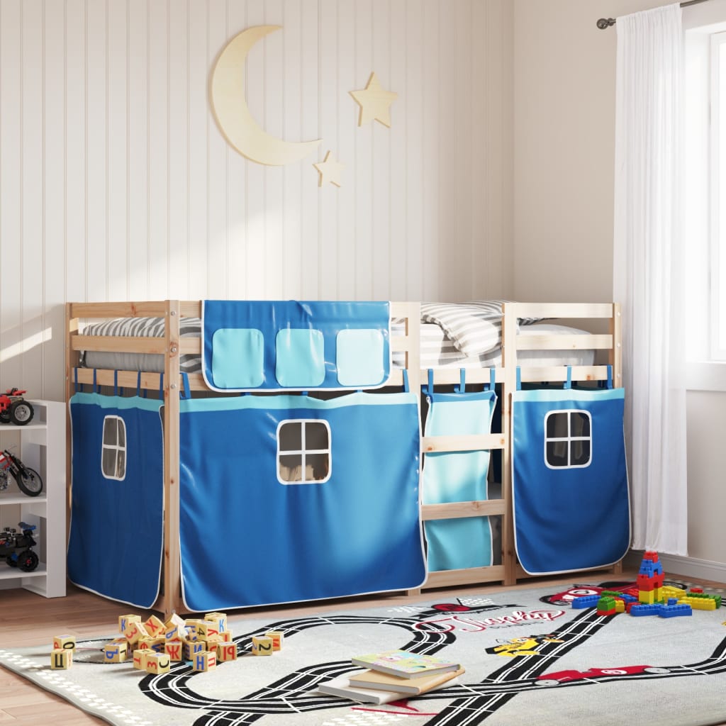 Bunkbed Blue 90x200cm Solid Wood Pine
