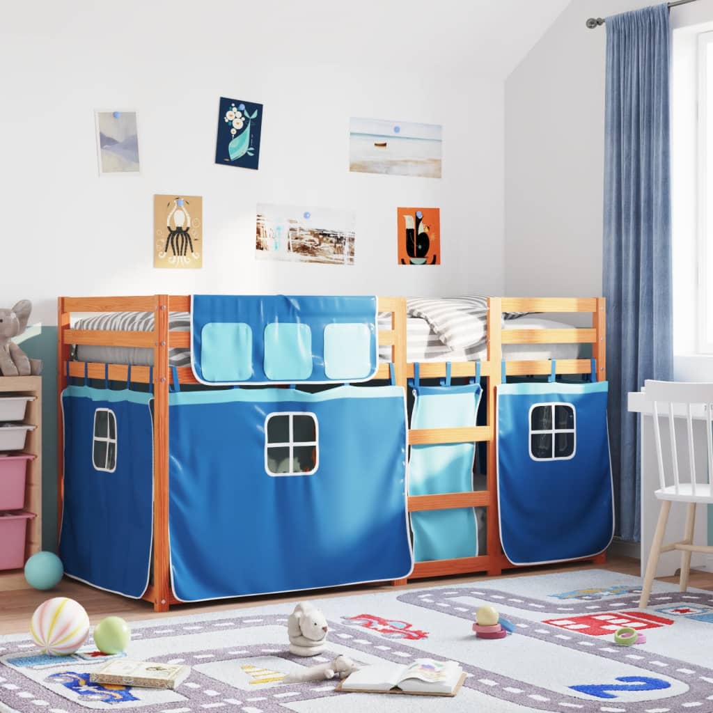Bunkbed Blue 90x190cm Single Solid Wood Pine