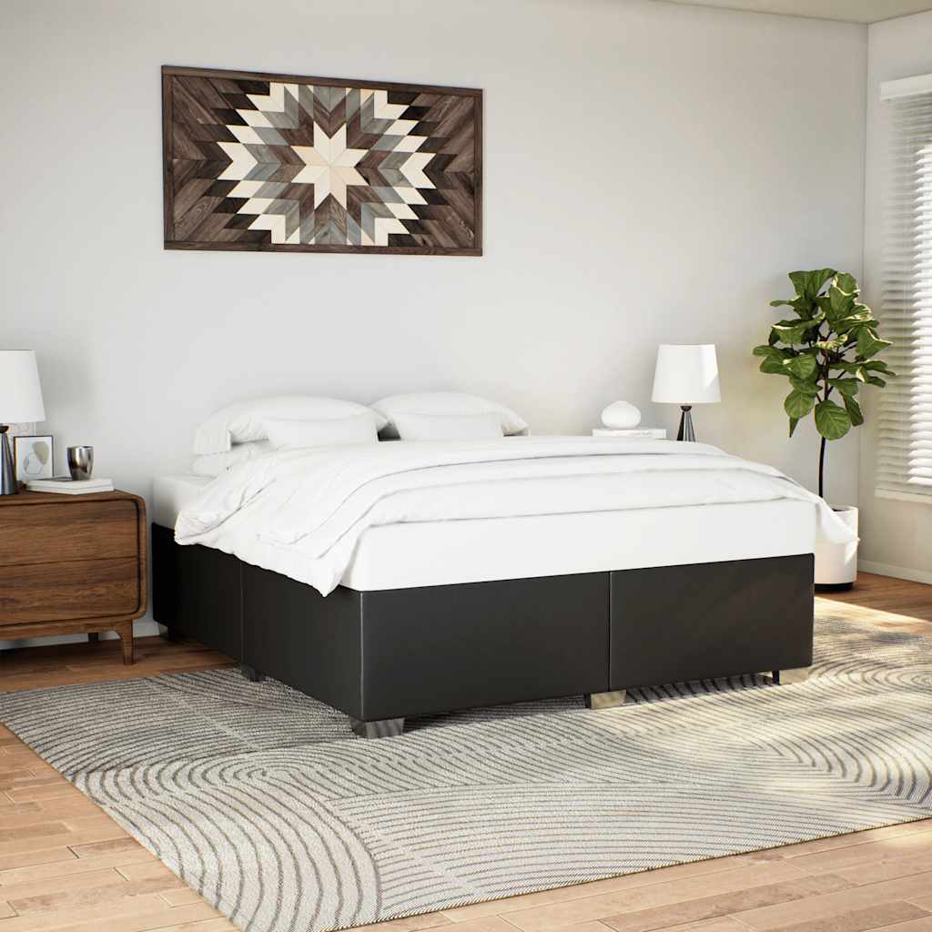 Bedframe BlackÂ Super King Faux Leather