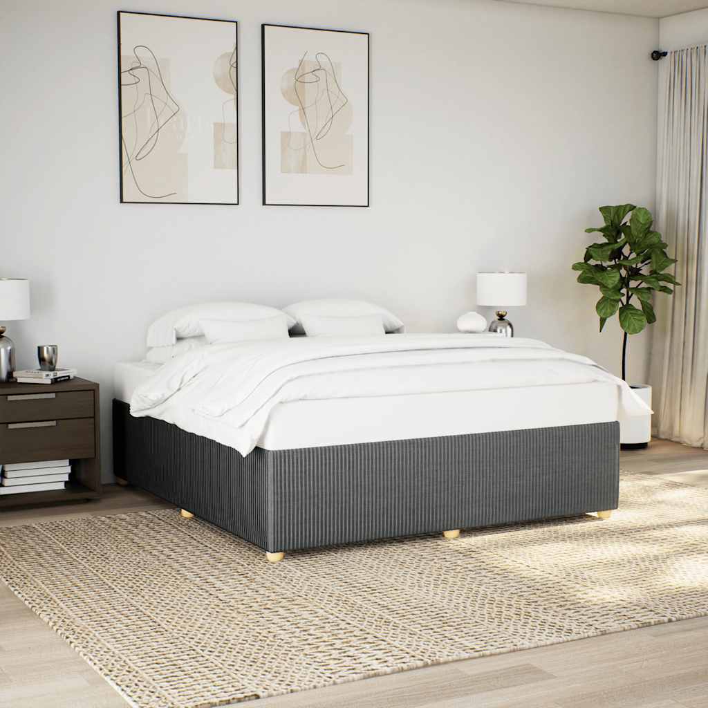 Bedframe Dark Grey Super King Fabric