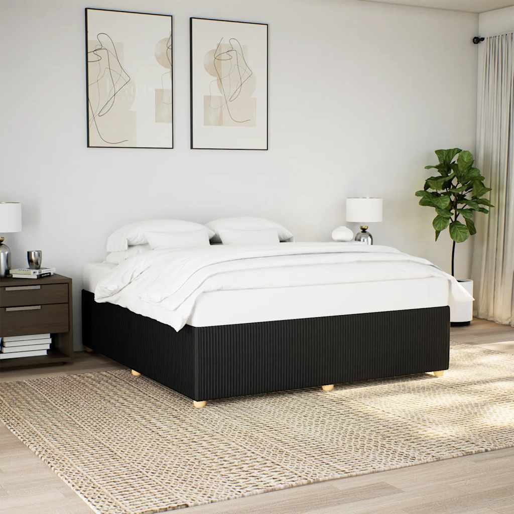 Bedframe Black Super King Fabric