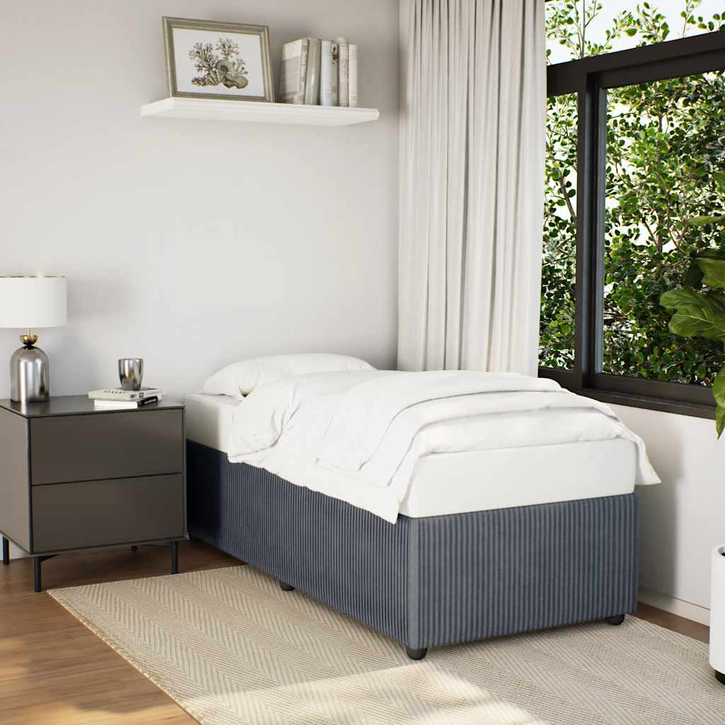 Bedframe Dark Grey Single Velvet