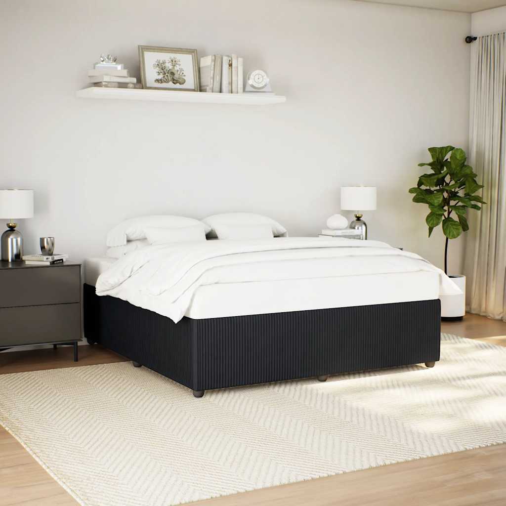 Bedframe Black Super King Velvet