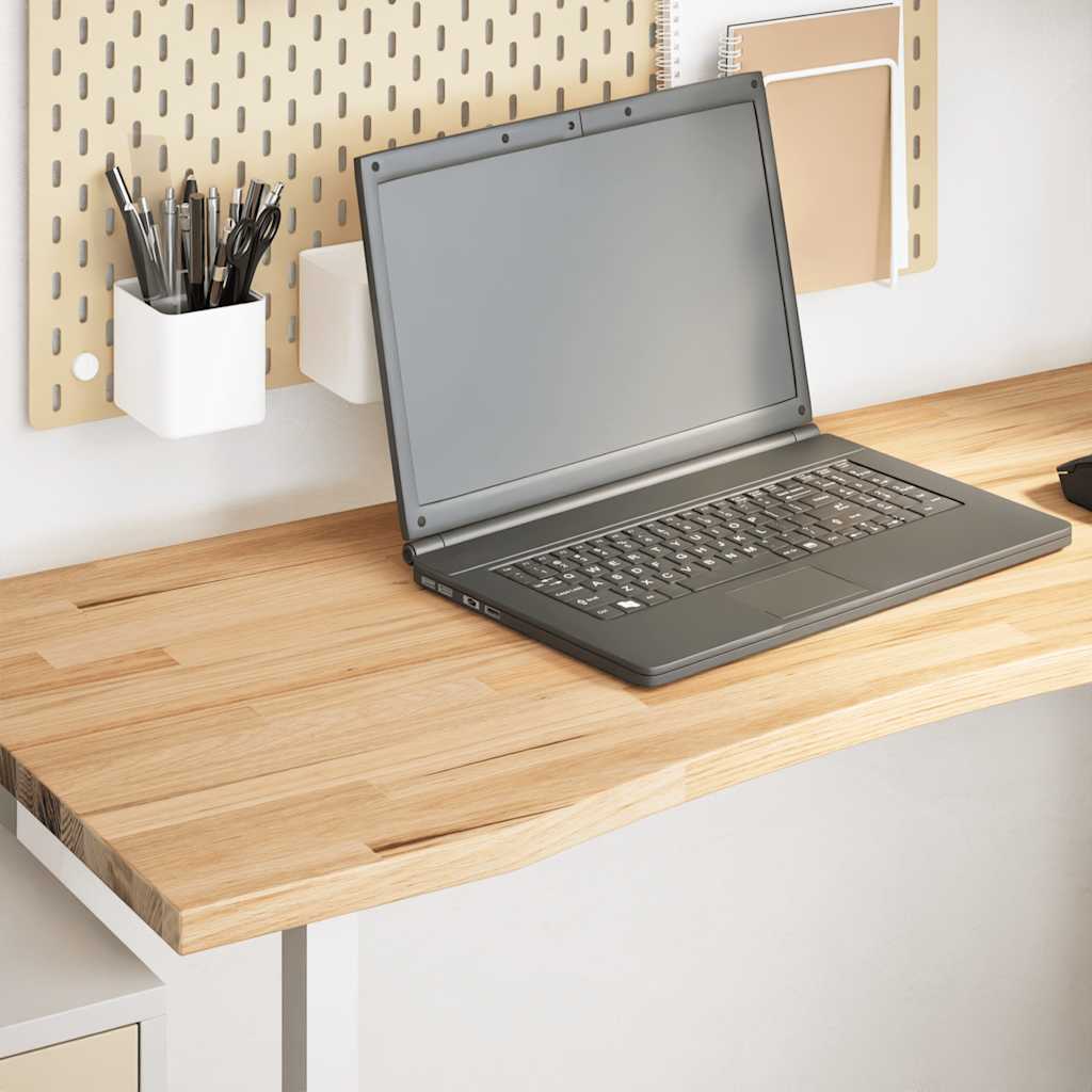 Desk Top Untreated 120x50x2.5 cm Solid Wood Oak Rectangular