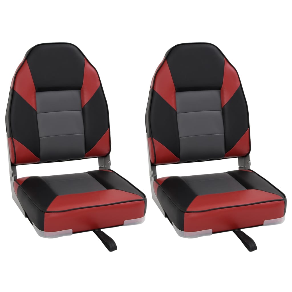 Foldable Boat Seats 2Pieces with High Back 39x43x58 cm