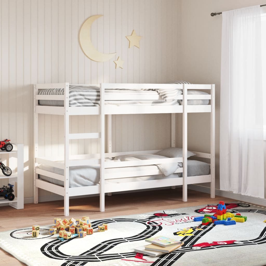 Bunkbed White 80x200cm Solid Wood Pine
