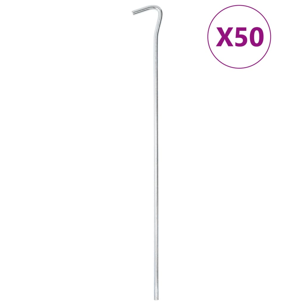 Tent Pegs 50 pcs 30 cm 7 mm Galvanised Steel