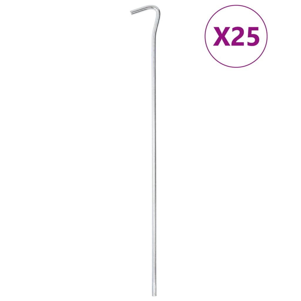 Tent Pegs 25 pcs 30 cm 7 mm Galvanised Steel
