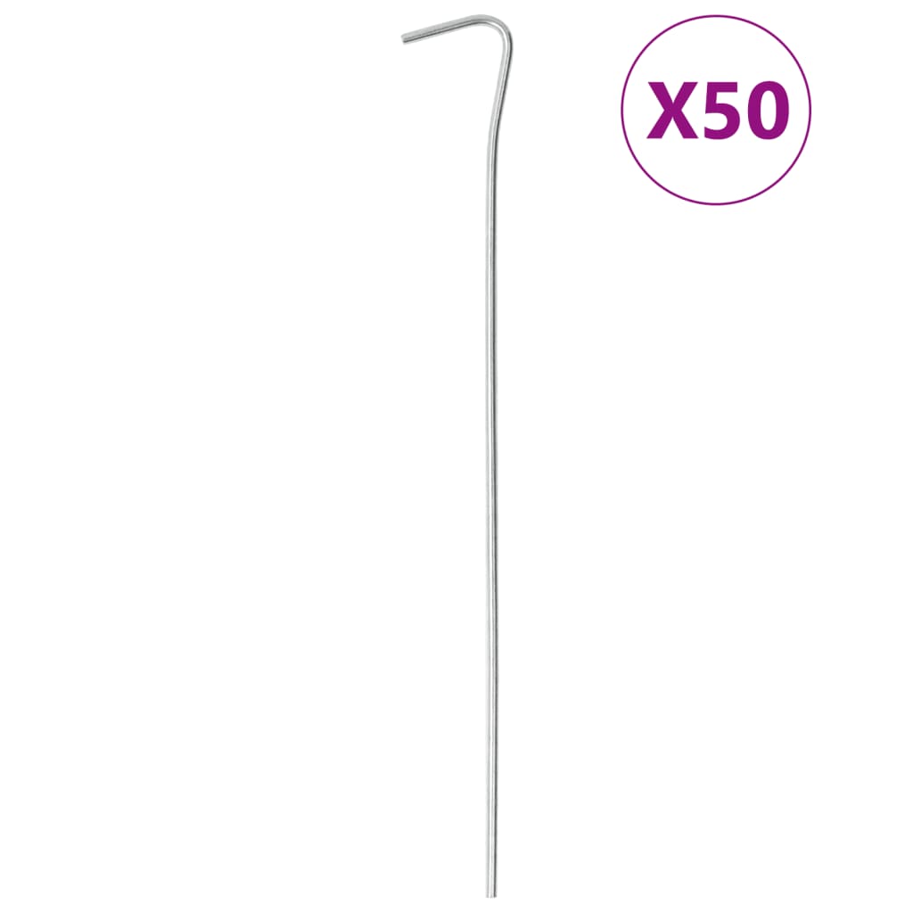 Tent Pegs 50 pcs 23 cm 3 mm Galvanised Steel