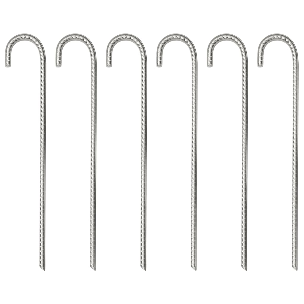Tent Pegs 6 pcs 37 cm 10 mm Galvanised Steel