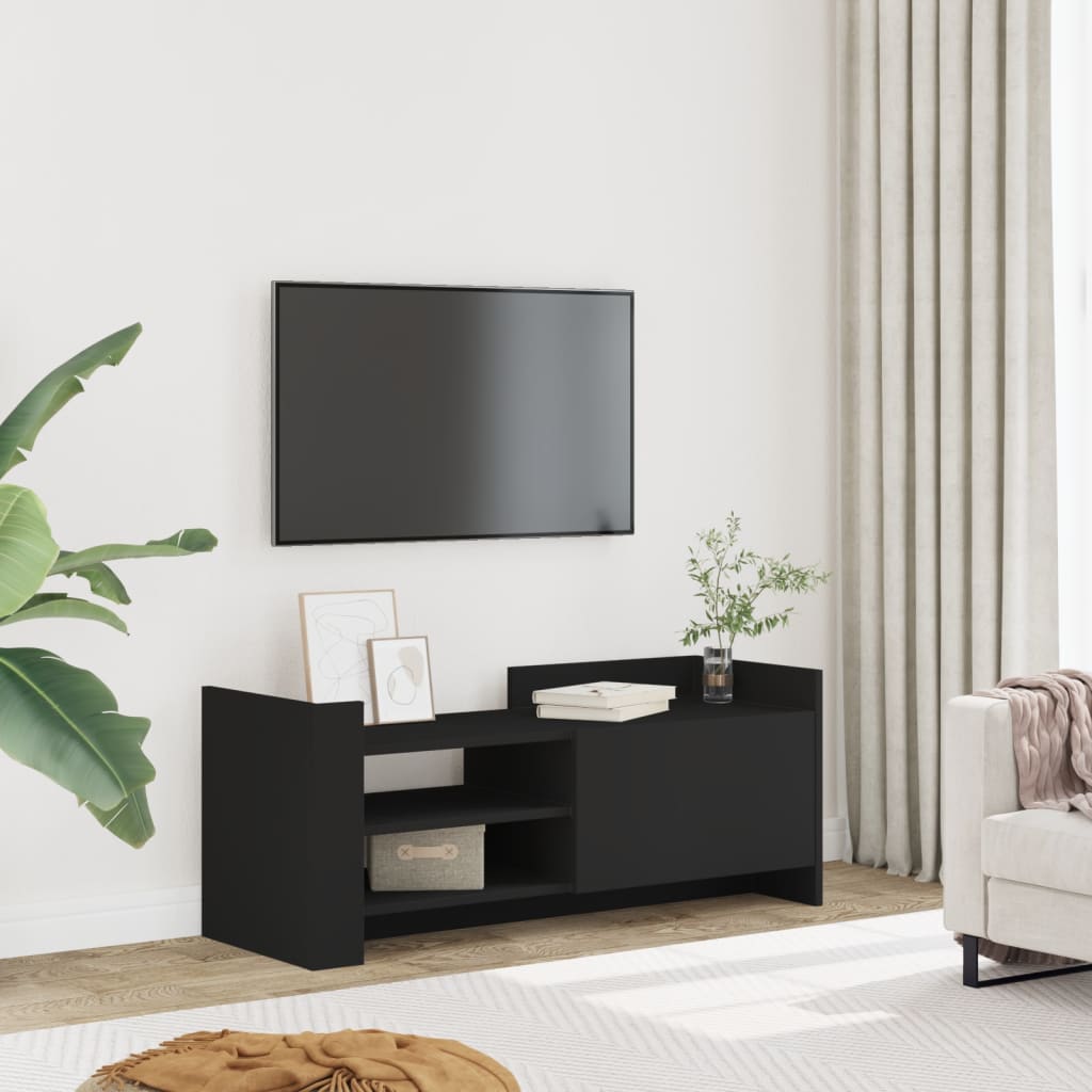 TV Cabinet Black 100x35x40 cm Engineered Wood