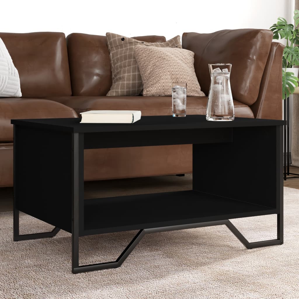 Coffee Table Black 75x51x40 cm Engineered Wood