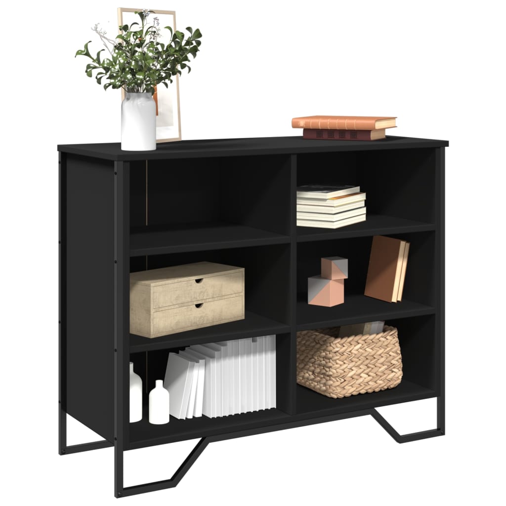 Sideboard Black 91x35.5x74.5 cm Engineered Wood