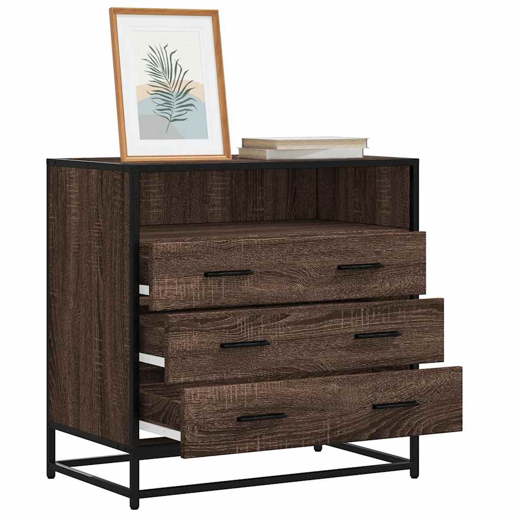 LIANA I Oak Finish Chest of Drawers - Medium-sized, 3 Drawers