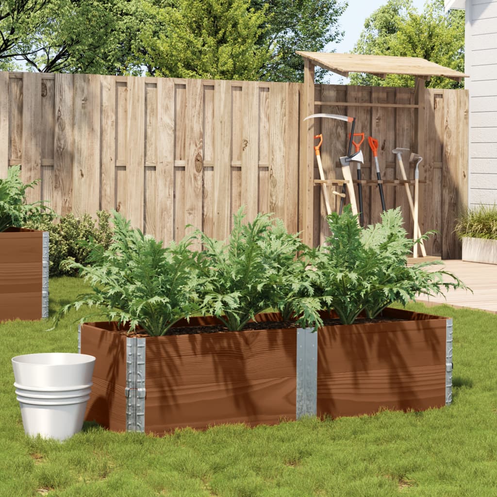 Garden Planter Brown 150x50 cm Solid Wood Pine