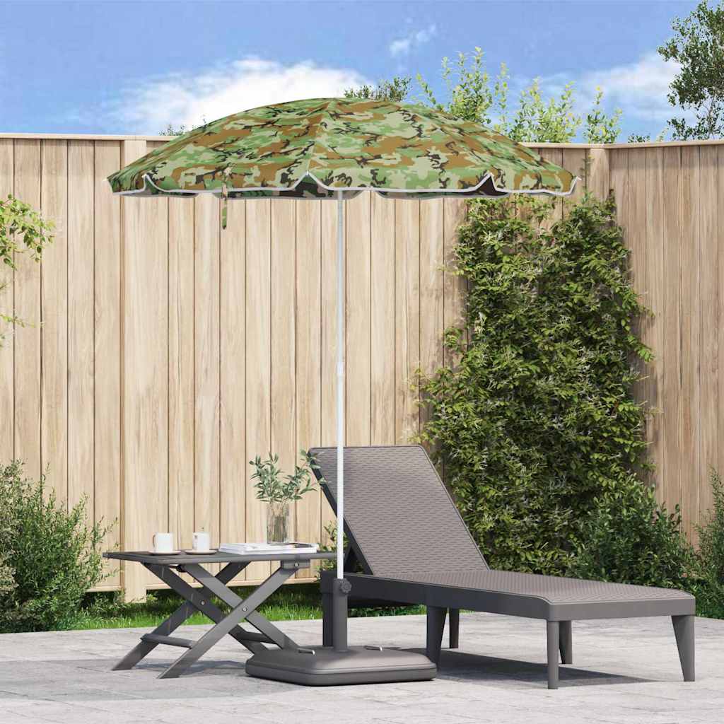 MEABRO Beach Parasol Camouflage 206x206x212 cm Polyester and Metal