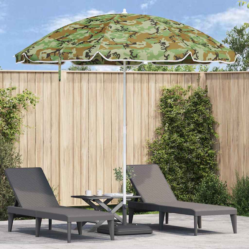 MEABRO Beach Parasol Camouflage 263x263x272 cm Polyester and Metal