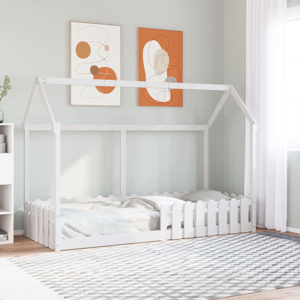 Kids House Bedframe White 80x200cm