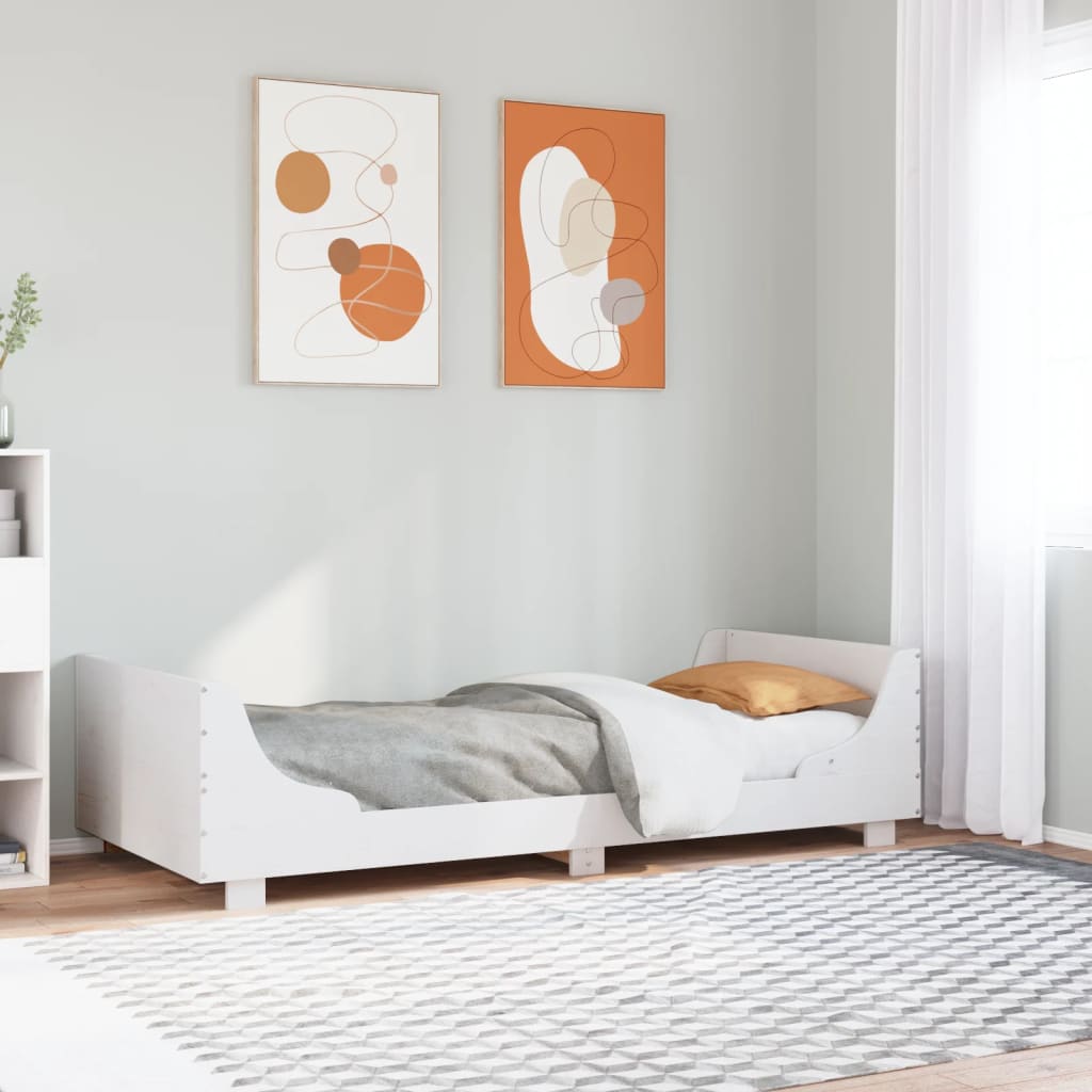Bedframe White 75x190cm Small Single Solid Wood Pine