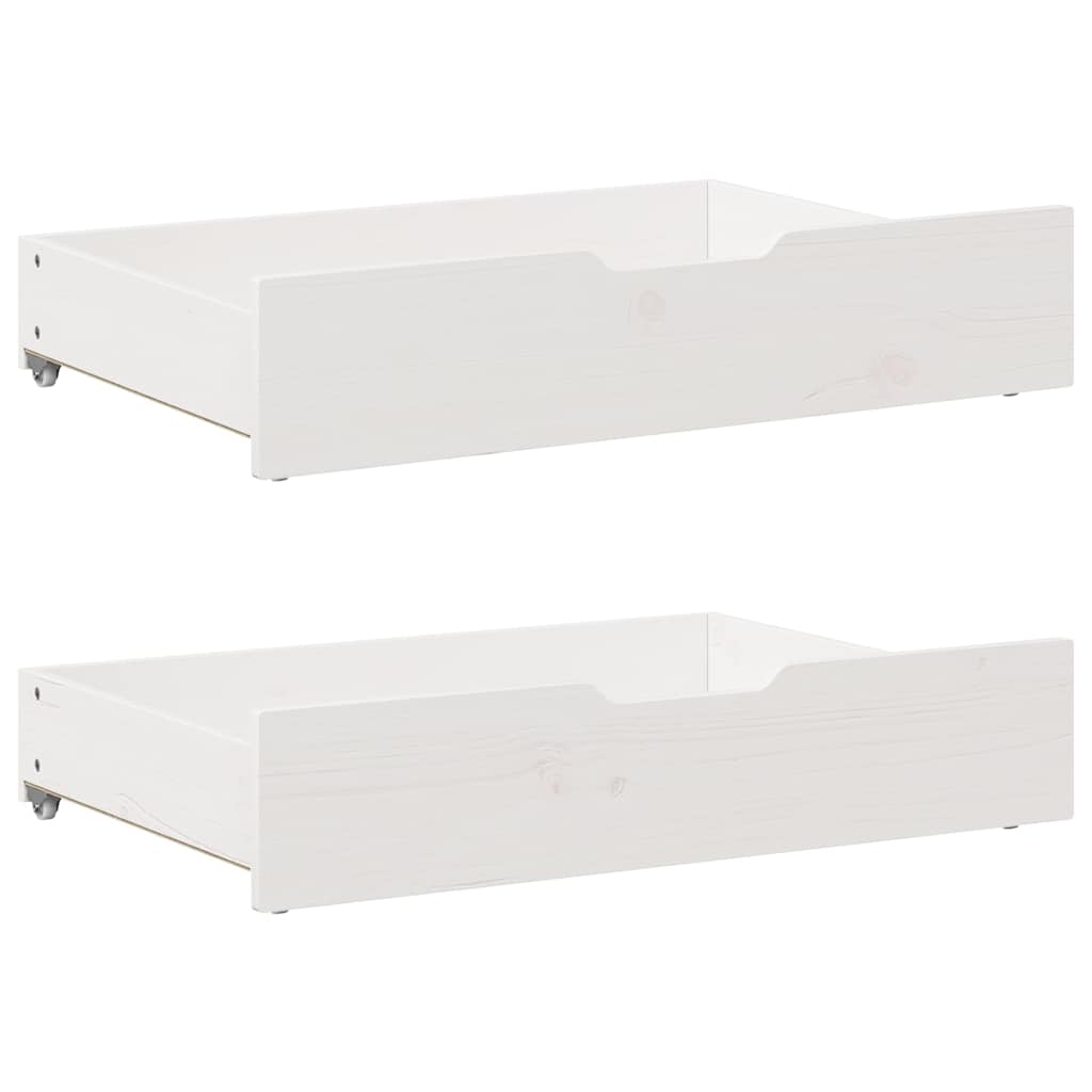 Under-Bed Drawers 2 pcs White 85x55x17 cm Solid Wood Pine