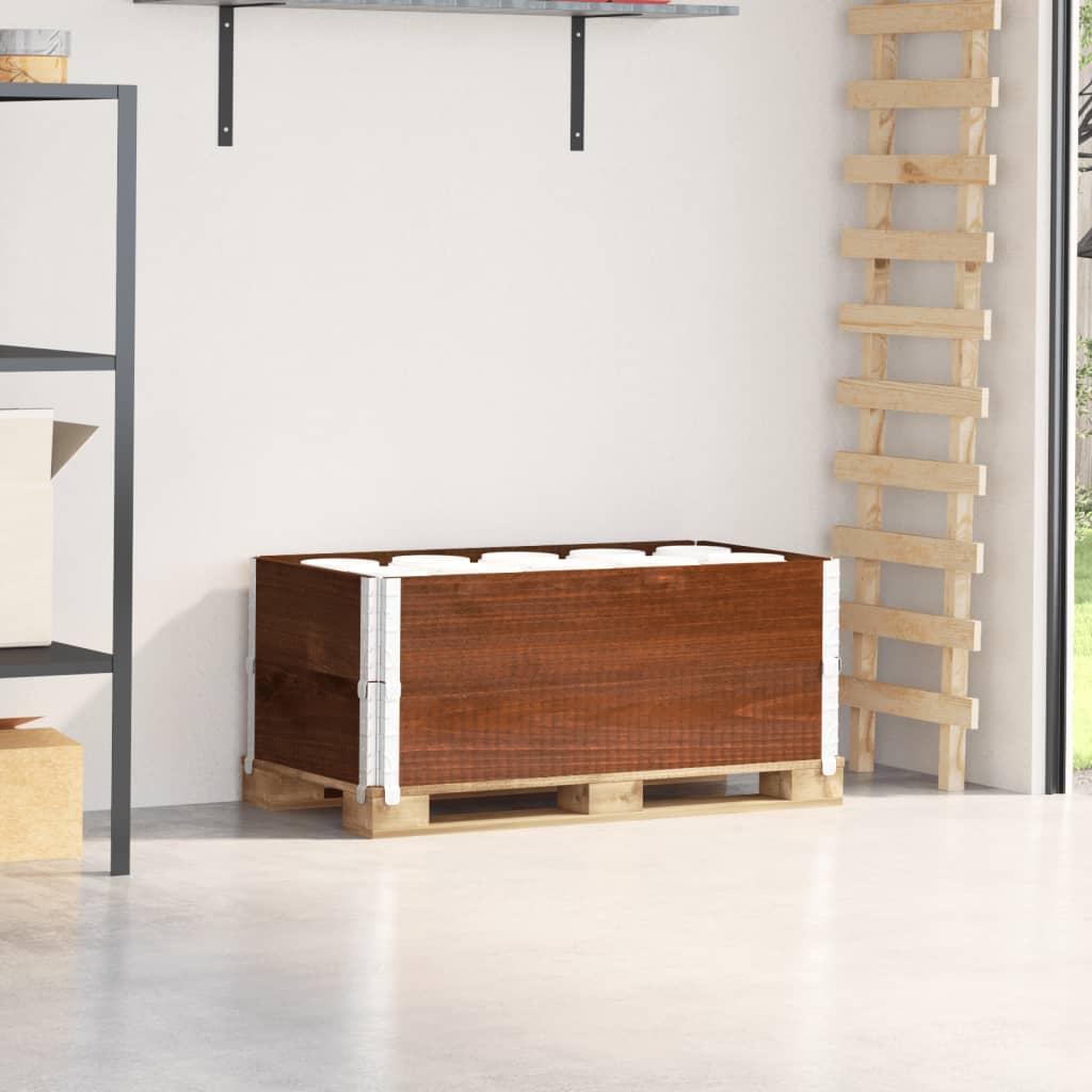 VOEMERE Pallet Collars 2 pcs 100x50 cm Wooden - Brown