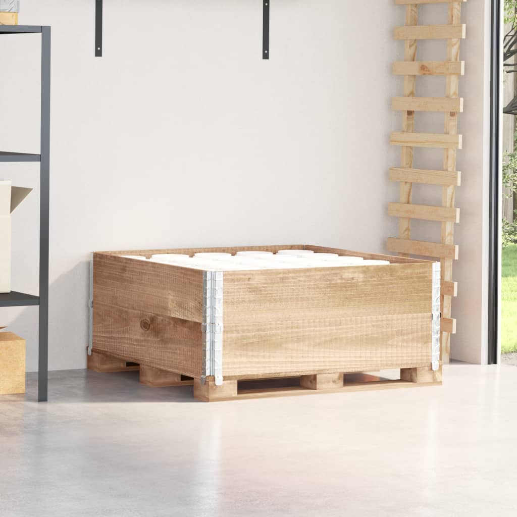 VOEMERE Pallet Collars 2 pcs 100x100 cm Solid Wood - Pine