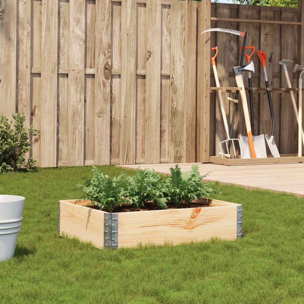 Garden Planter 80x60 cm Solid Pine Wood
