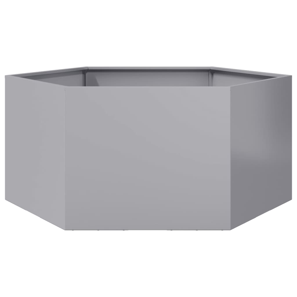 Garden Planter Hexagon 104x90x45 cm Galvanized Steel