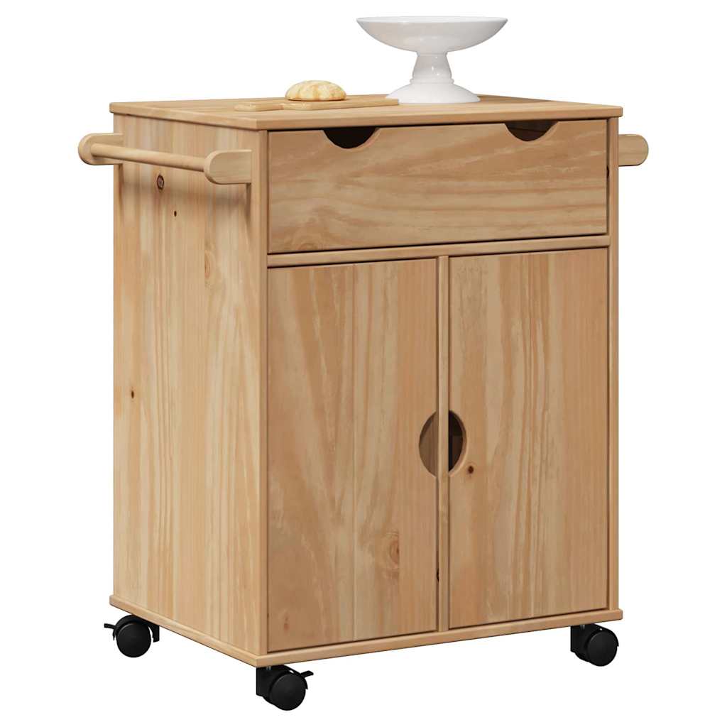 Kitchen Trolley OTTA 59x45x80 cm Solid Wood Pine