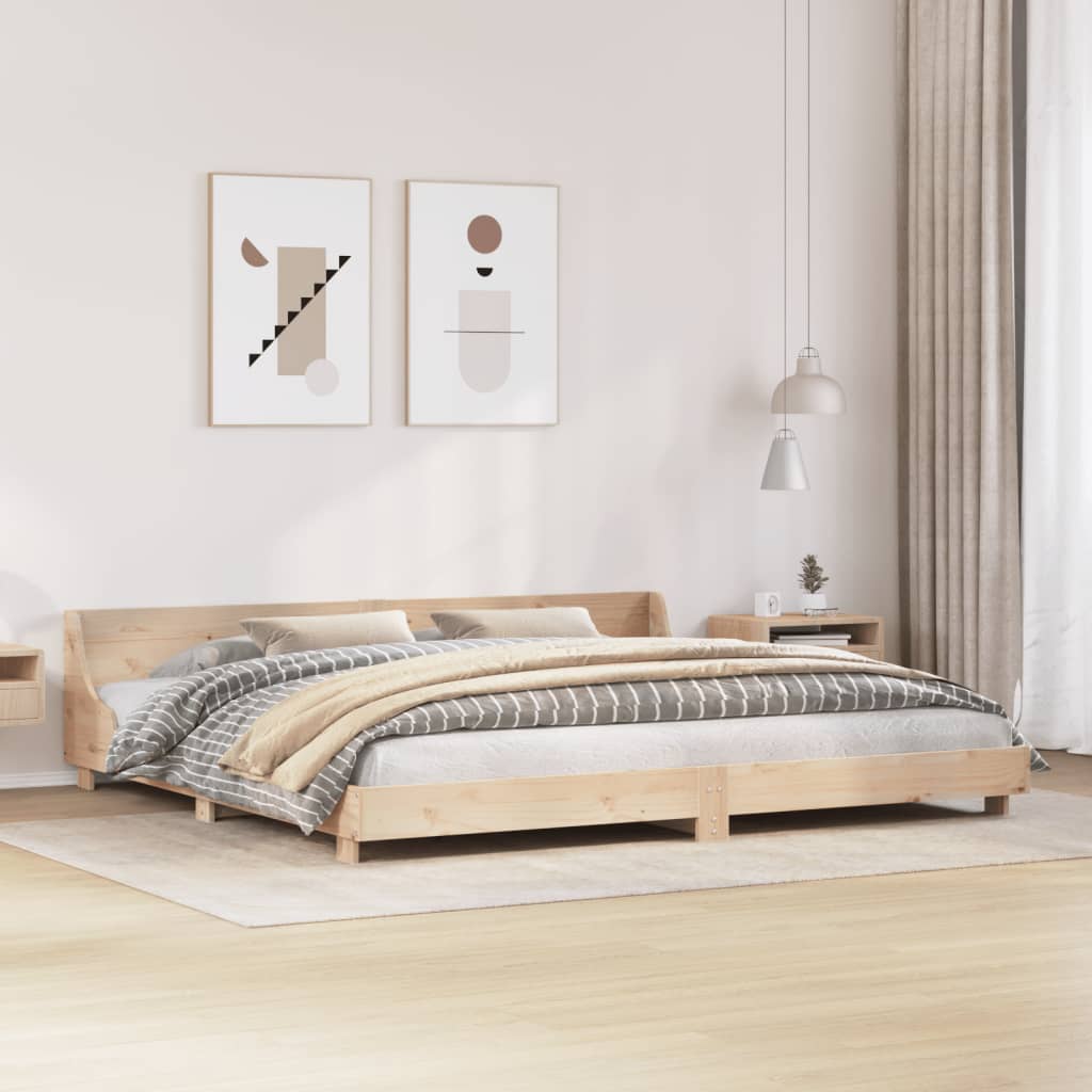 Bedframe 200x200cm Solid Wood Pine
