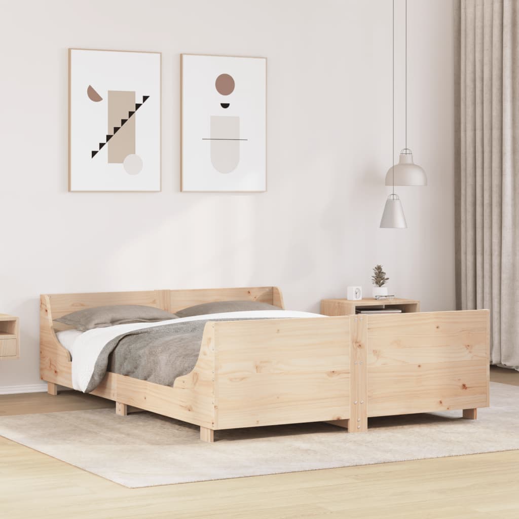Bedframe 140x200cm Solid Wood Pine