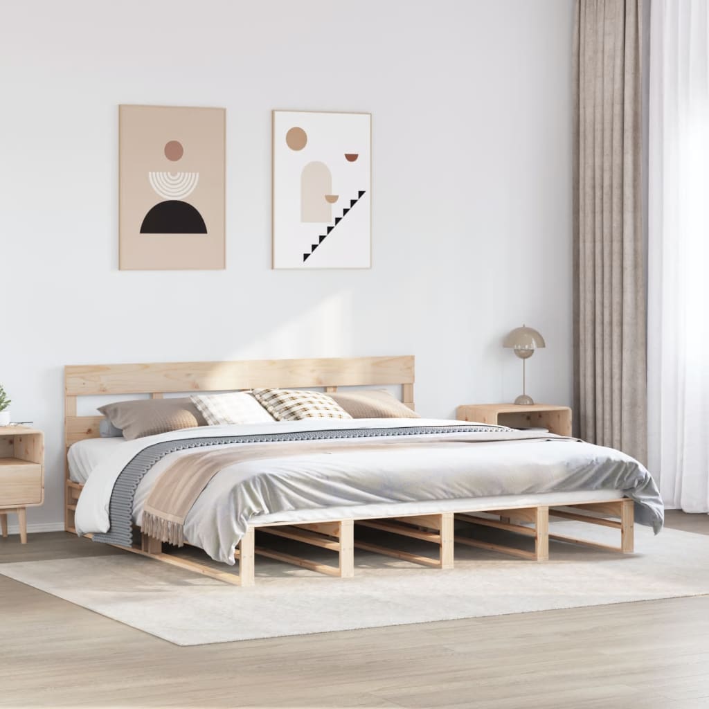 Bedframe 180x200cm Super King Solid Wood Pine