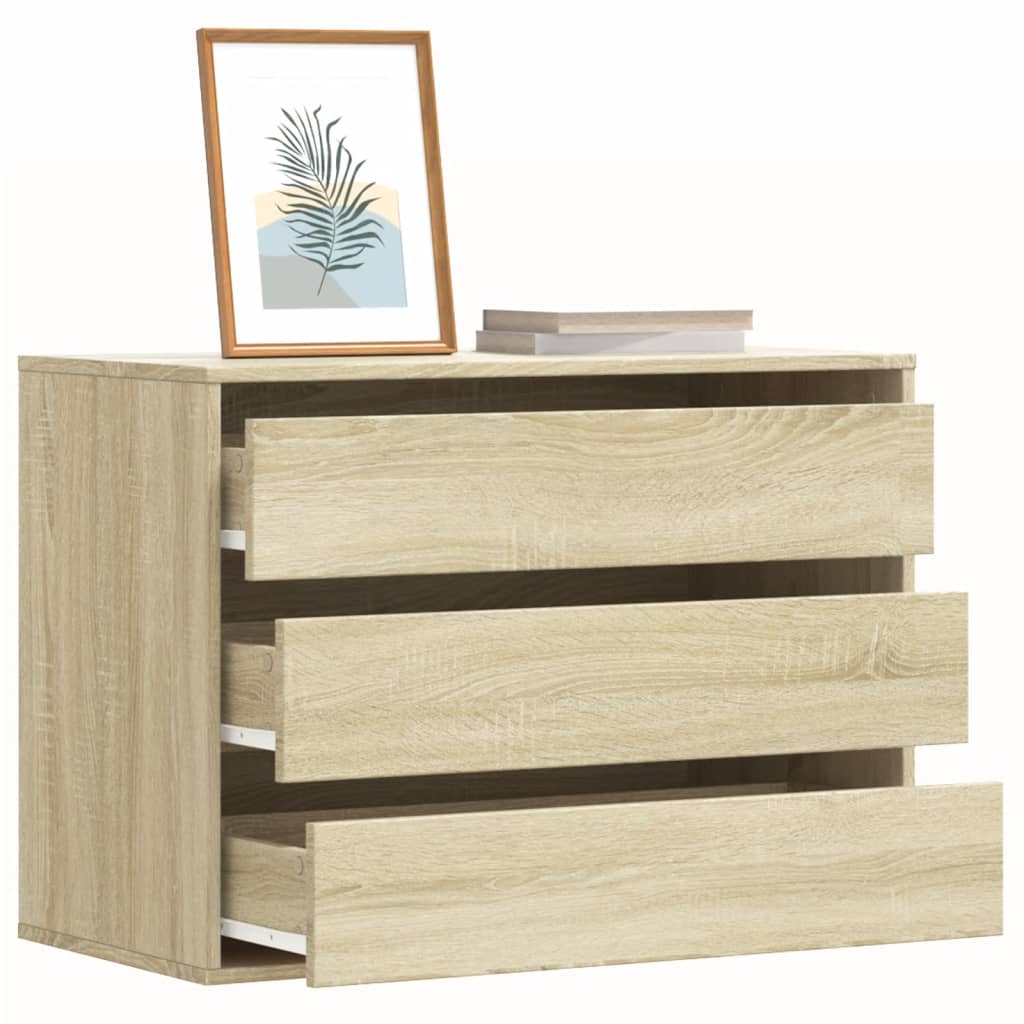 FEWISH Light Oak Finish Chest of Drawers - Medium-sized, 3 Drawers