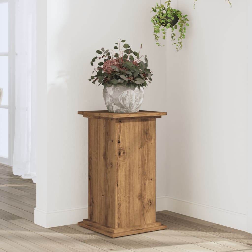 Plant Stand Artisan Oak 33x33x60 cm Engineered Wood