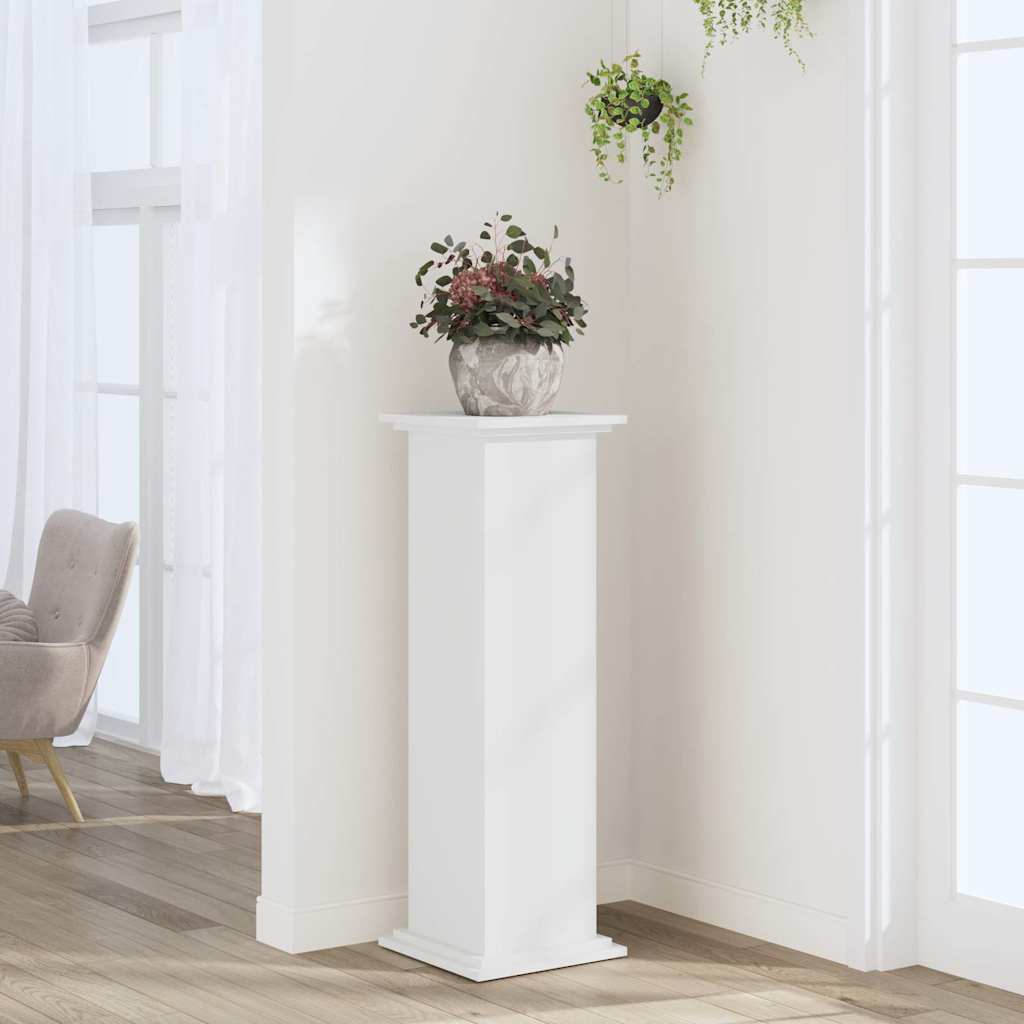 BEOAK Plant Stand 33x33x100 cm Wooden - White
