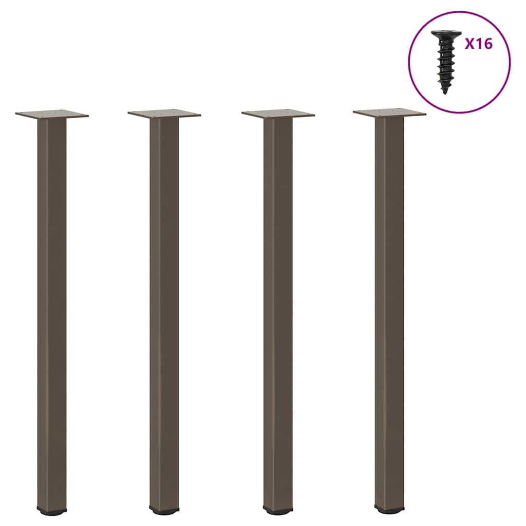 Coffee Table Legs 4 pcs Natural Steel 72-74 cm Steel
