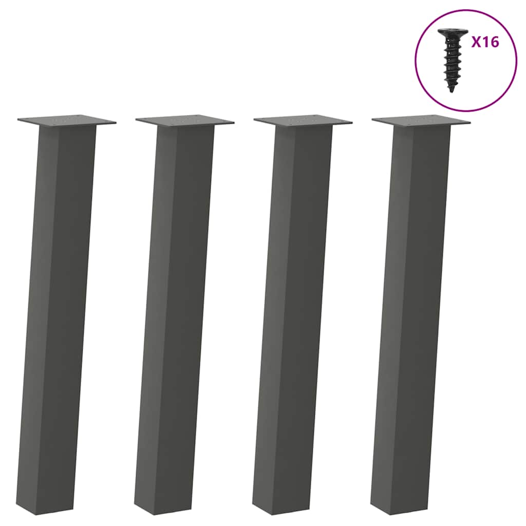 Coffee Table Legs 4 pcs Anthracite 72 cm Steel