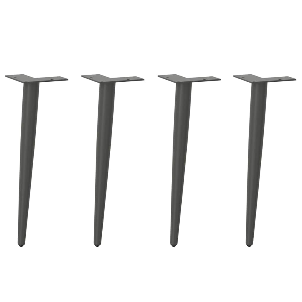 Coffee Table Legs Conical Shape 4 pcs Anthracite 30-31 cm Steel
