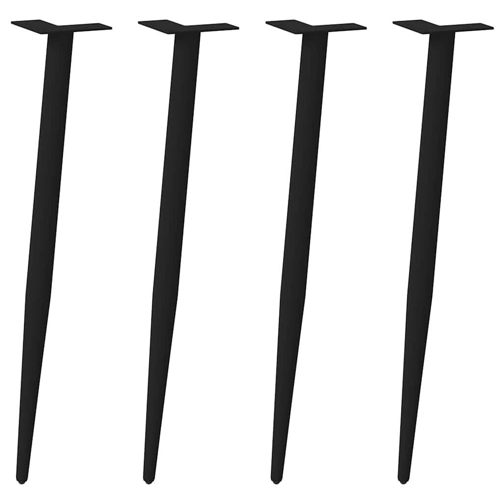 Coffee Table Legs Conical Shape 4 pcs Black 72-73 cm Steel