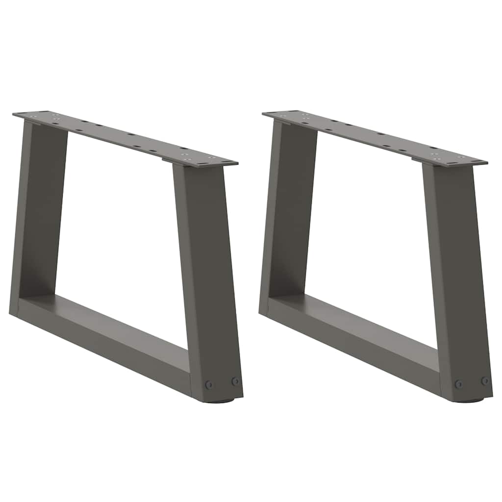 Dining Table Legs V-Shape 2 pcs Anthracite 50x(30-31.3) cm Steel