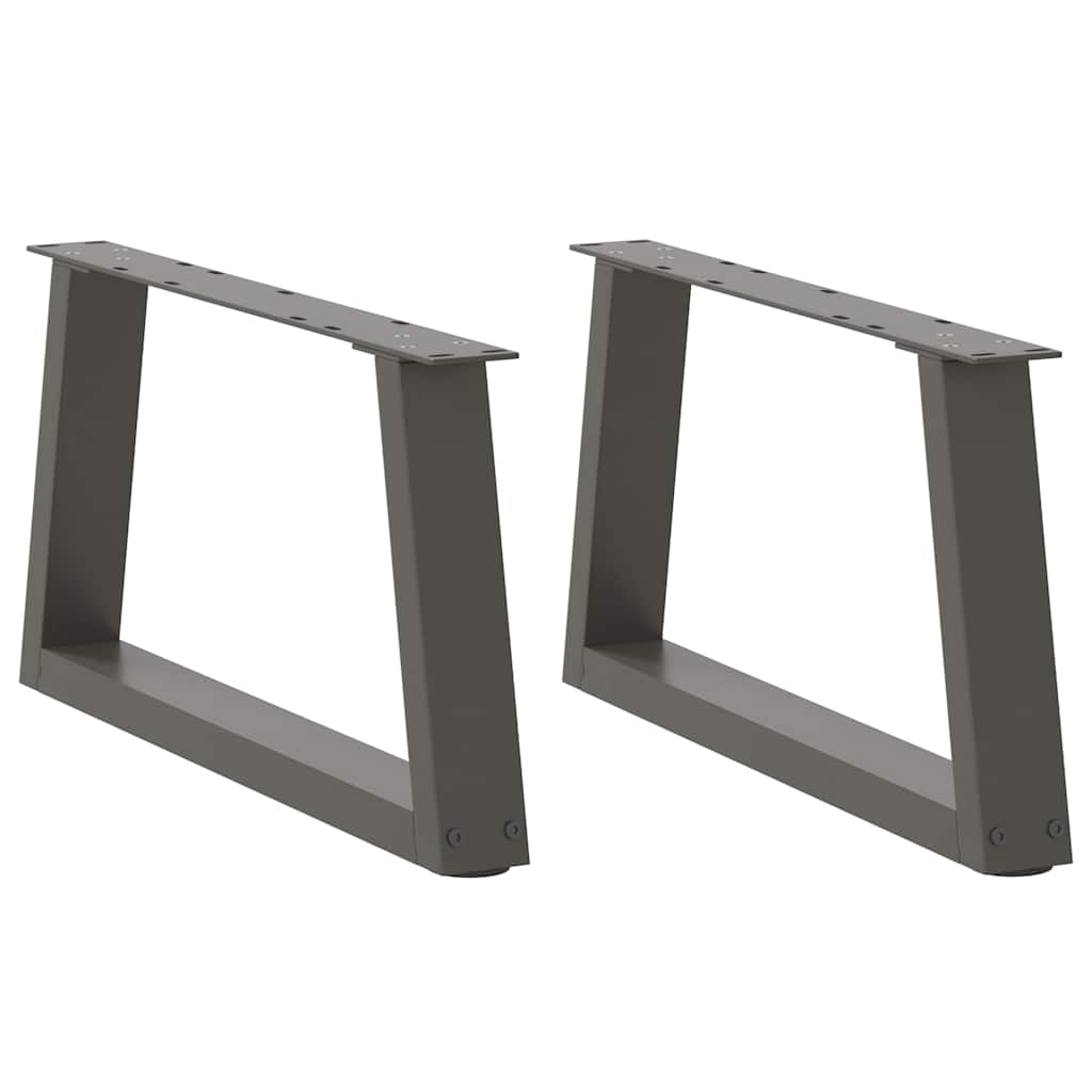 Dining Table Legs V-Shape 2 pcs Anthracite 70x(30-31.3) cm Steel