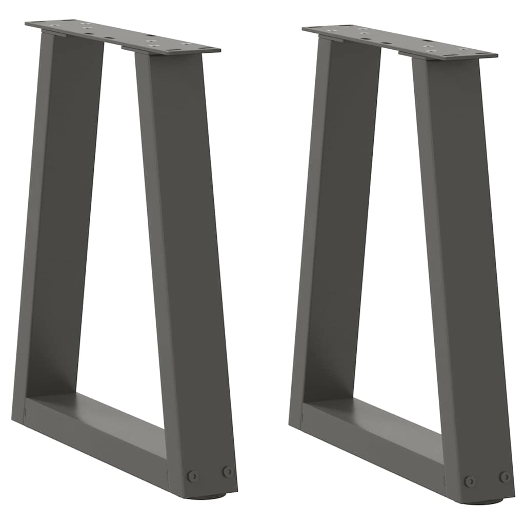 Dining Table Legs V-Shape 2 pcs Anthracite 38x(42-43.3) cm Steel